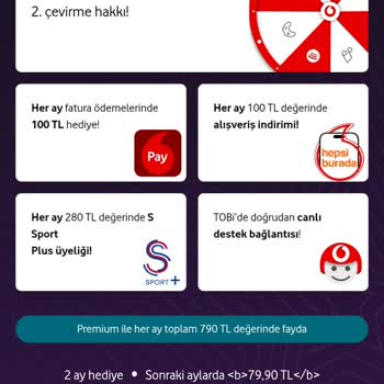 Vodafone Yanımda Uygulamasında Hediye Premium Üyelik Teknik Hata Sorunu