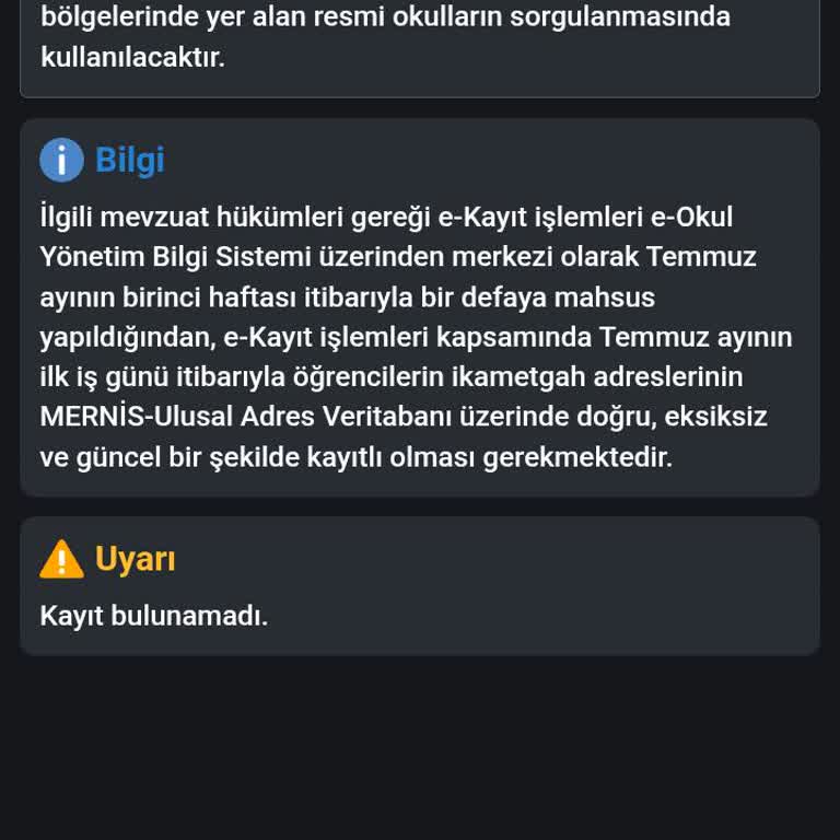 Milli Eğitim Bakanlığı Adres Değişikliği Sonrası Kızımın Okul Kaydı Yapılmadı, Acil Destek Talebi