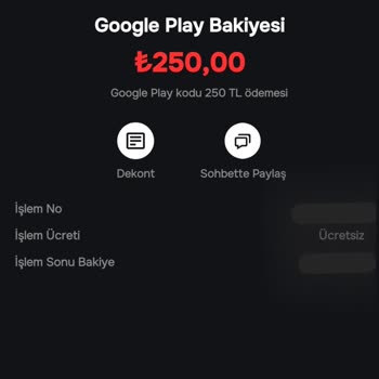 Papara İle Satın Alınan Google Play Kodu Hesabıma Tanımlanamıyor