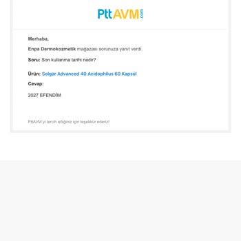 Beklediğim Son Kullanma Tarihiyle Gelmeyen Ürün Hayal Kırıklığı Yarattı