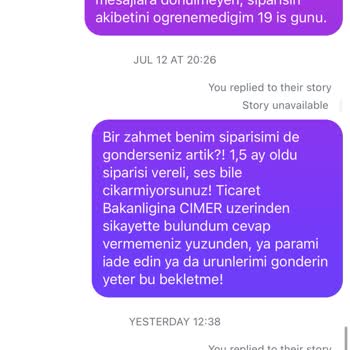 Sipariş Teslim Edilmedi, İletişim Sağlanamıyor Ve Para İadesi Yapılmıyor