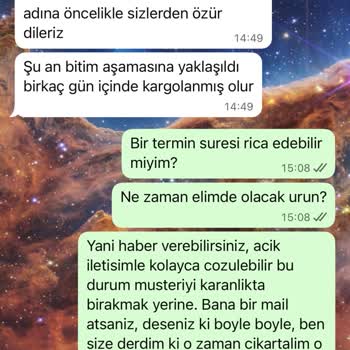 Sipariş Teslim Edilmedi, İletişim Sağlanamıyor Ve Para İadesi Yapılmıyor