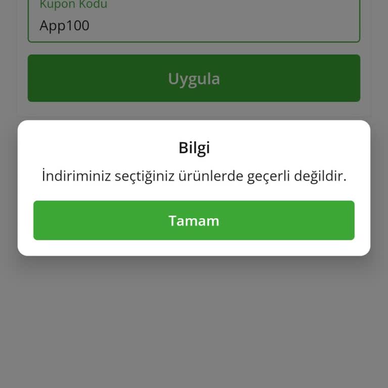 İndirim Kuponunun Geçersiz Olması Ve Bilgilendirme Eksikliği