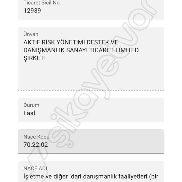 Aktif Risk Yönetimi Servis Ücretimi Ödemiyor, Sürekli Oyalıyor