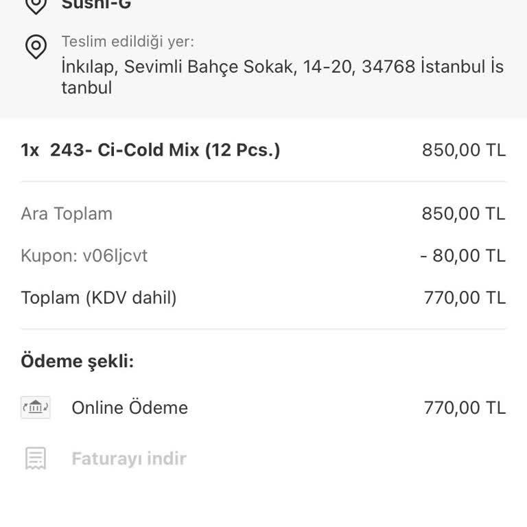 Lezzetsiz Ürün Ve İade Talebime Olumsuz Yanıt