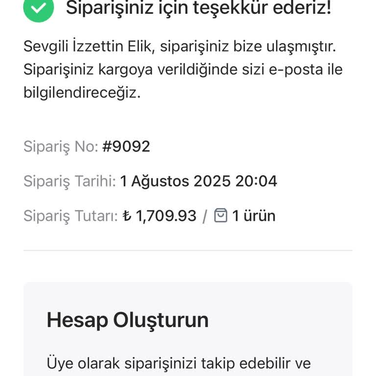 Sipariş Sonrası İletişimsizlik Ve Geciken Kargo Nedeniyle Mağduriyet