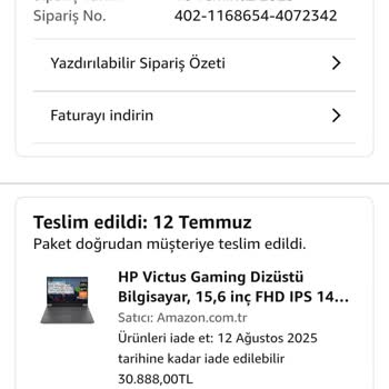 Amazon Türkiye'de Satın Alım Sonrası Fiyat Düşüşü İçin Fiyat Farkı İadesi Yapılmaması