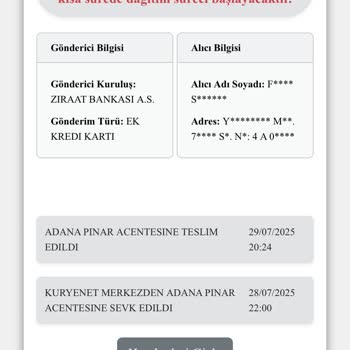 Kredi Kartım 2 Haftadır Teslim Edilmedi, Mağduriyet Yaşıyorum