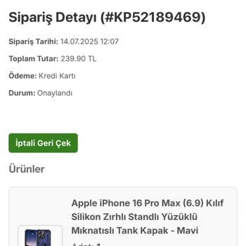 Yanlış Gönderilen Ürün Ve İade Sürecinde Müşteri Hizmetlerine Ulaşılamıyor