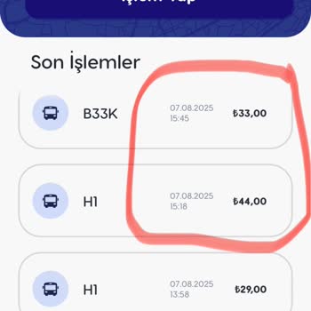 B33K Hattında Aktarma Hakkım Geçersiz Sayıldı Fazla Ücret Ödendi