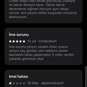 IMEI Doğrulama Hatası Nedeniyle İade İşlemleri Yapılamıyor, Çözüm Sunulmuyor