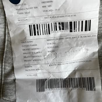 Bir Günde Tüylenen Şort İçin Değişim Talebim Reddedildi