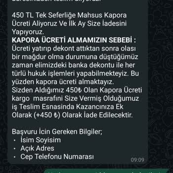 Kapora İadesi Yapılmadı, Ekstra Ücret Talep Edildi