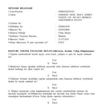 Garanti Bitiminde Aynı Arıza İçin Yüksek Onarım Ücreti Talebiyle Mağduriyet Yaşadım