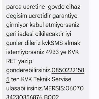 Garanti Süresi Devam Eden Saatime Yüksek Onarım Ücreti Ve Yetersiz Açıklama