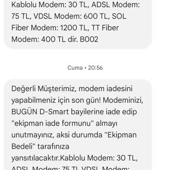 Sözleşme Şartlarının Değiştirilmesi Ve Modem İadesi Konusunda Yaşanan Sorunlar