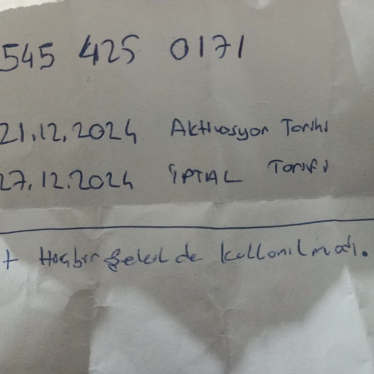 Kullanılmayan Hat İçin Haksız Borçlandırma Ve Mağduriyet