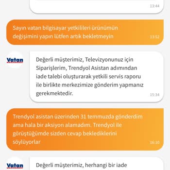 Kırık Televizyon İçin 9 Gündür Çözüm Yok: Trendyol Ve Vatan Bilgisayar Birbirinden Habersiz