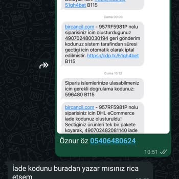 DHL Kargo Sivas Şubesi Nedeniyle İade Sürecimde Mağduriyet Ve Maddi Kayıp Yaşadım