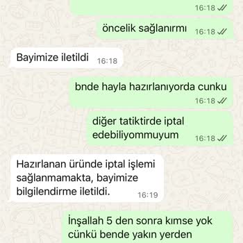 Teslimat Saatine Uyulmadı Sürprizim Bozuldu Mağduriyetim Giderilmedi