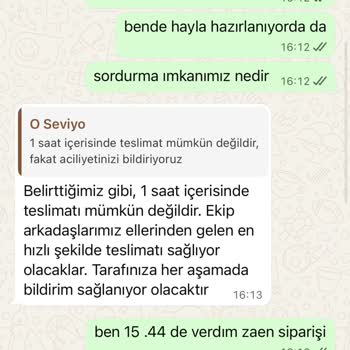 Teslimat Saatine Uyulmadı Sürprizim Bozuldu Mağduriyetim Giderilmedi