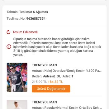 Siparişim Teslim Edilmedi, Yanıltıcı Bilgilerle Mağdur Edildim