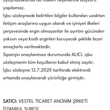 Vestel'den İptal Edilen Siparişin Para İadesi Yapılmadı