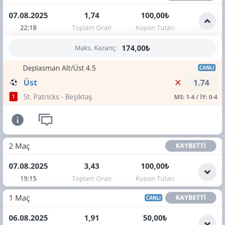 Kazanan Bahis Kuponum Hatalı Olarak Kaybedilmiş Görünüyor, Ödemem Yapılmadı