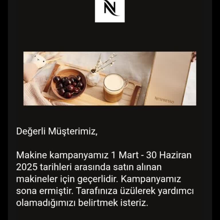 Nespresso Kampanya Hediyesi Teslim Edilmedi, Mağduriyet Yaşadım