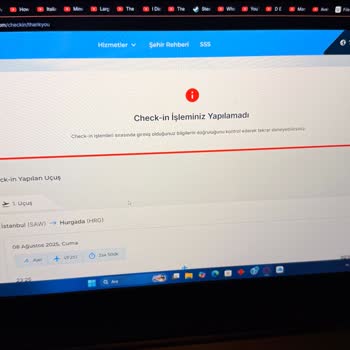 Ajet Online Check-in Sorunu Ve İlgisiz Müşteri Hizmetleri Nedeniyle Mağduriyet