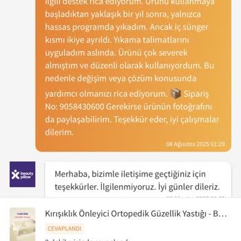 Garanti Kapsamındaki Yastık Parçalandı, Satıcı İlgisiz Kaldı