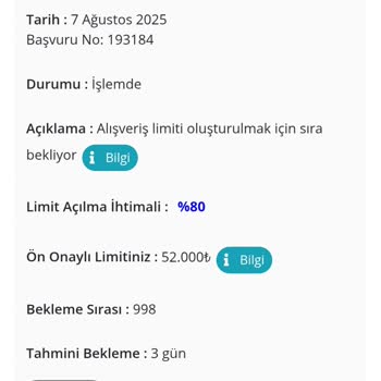 Kredi Limit Artışında Sıra Sıfırlanmasıyla Mağduriyet Yaşadım