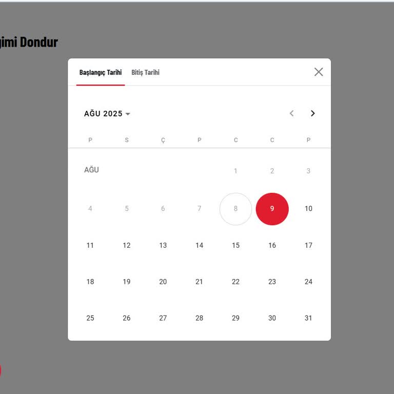 Macfit Uygulamasında Üyelik Dondurma Tarihi Seçilemiyor