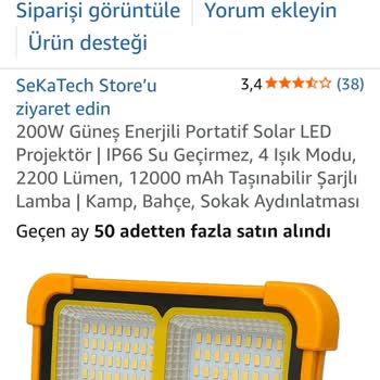 Arızalı Solar LED Lambalar Ve Yetersiz Müşteri Hizmeti Nedeniyle Güven Kaybı