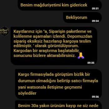 Watsons'tan Eksik Teslim Edilen Ürünler İçin Çözüm Bekliyorum