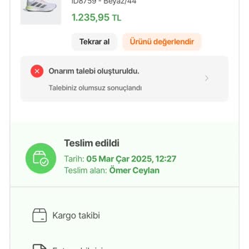Aldığım Adidas Ayakkabının Renk Atması Ve Garanti Süresi Mağduriyeti