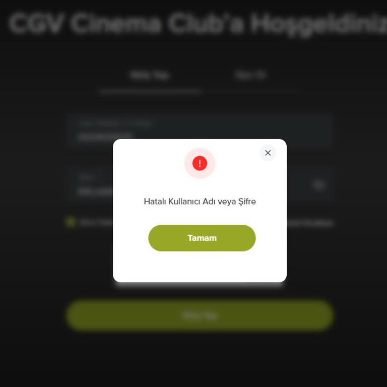 Paribu Cineverse Hesabına Girişte Sürekli Hata Alıyorum