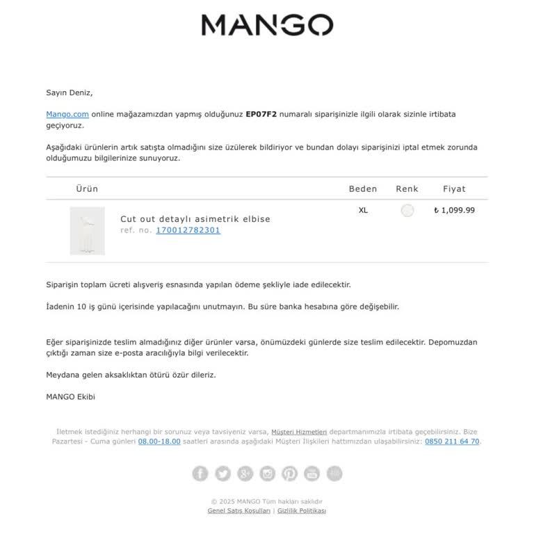 Stokta Olmayan Ürün İçin Ödeme Alındı, Param Gecikmeli İade Ediliyor