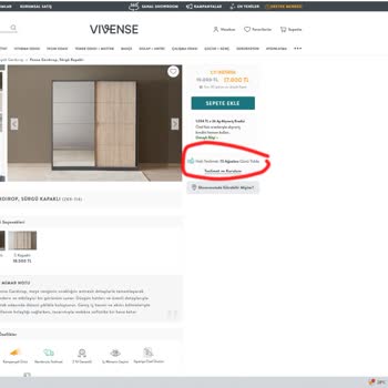 Vivense'nin 5 Günde Teslim Sözü 17 Gündür Yerine Getirilmedi, Mağdurum!