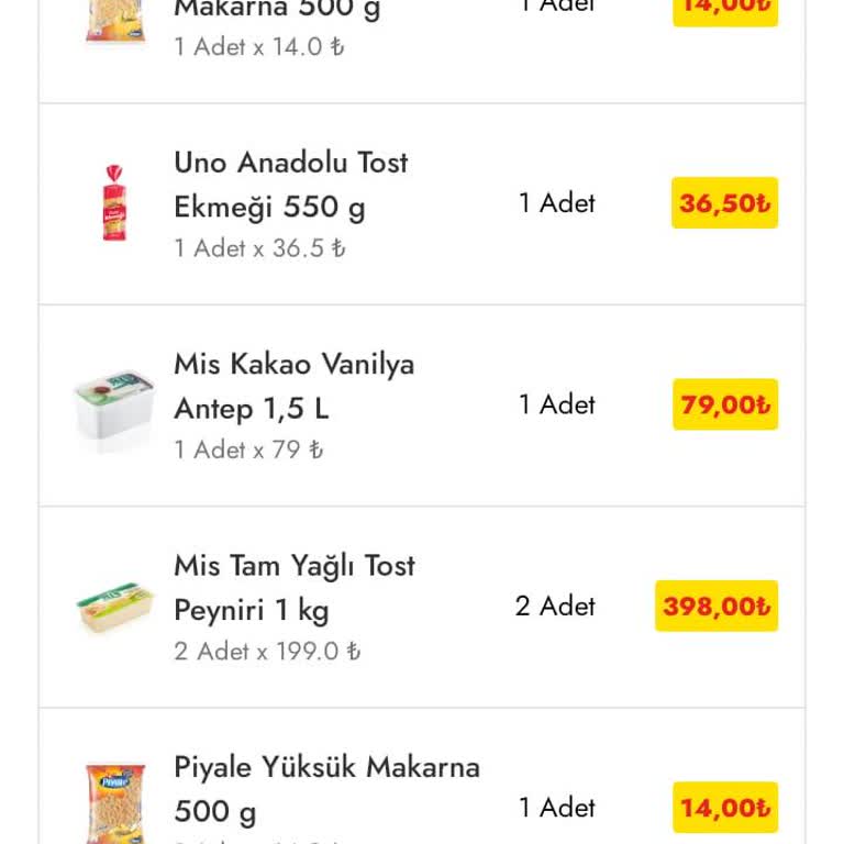 Eksik Teslim Edilen Tost Peyniri İçin Ücret İadesi Yapılmadı