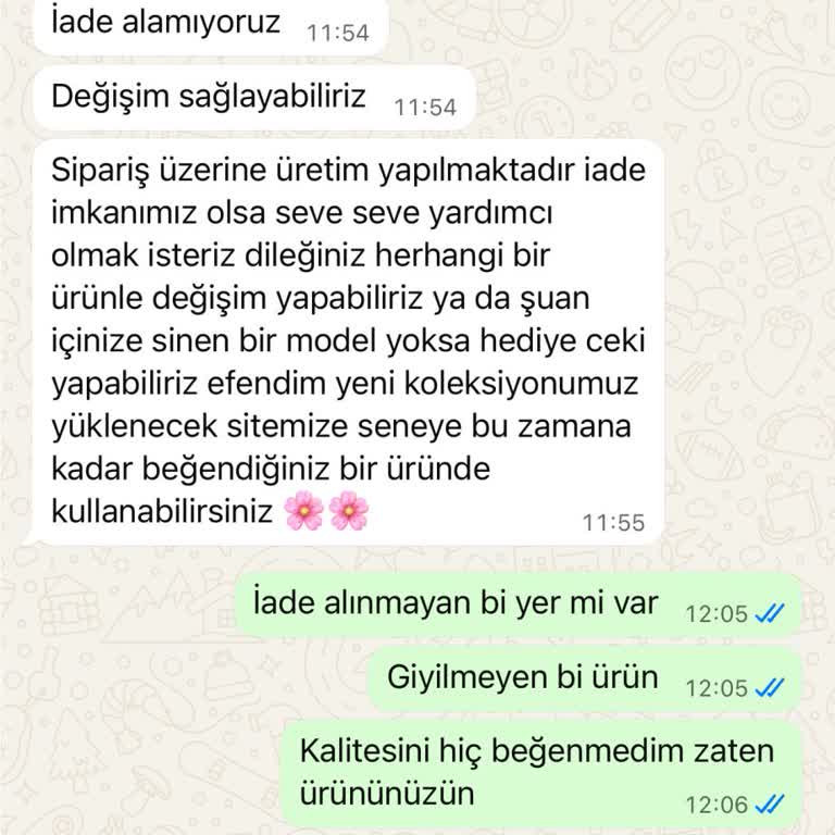 Kalitesiz Ürün Ve İade Talebimin Reddedilmesi