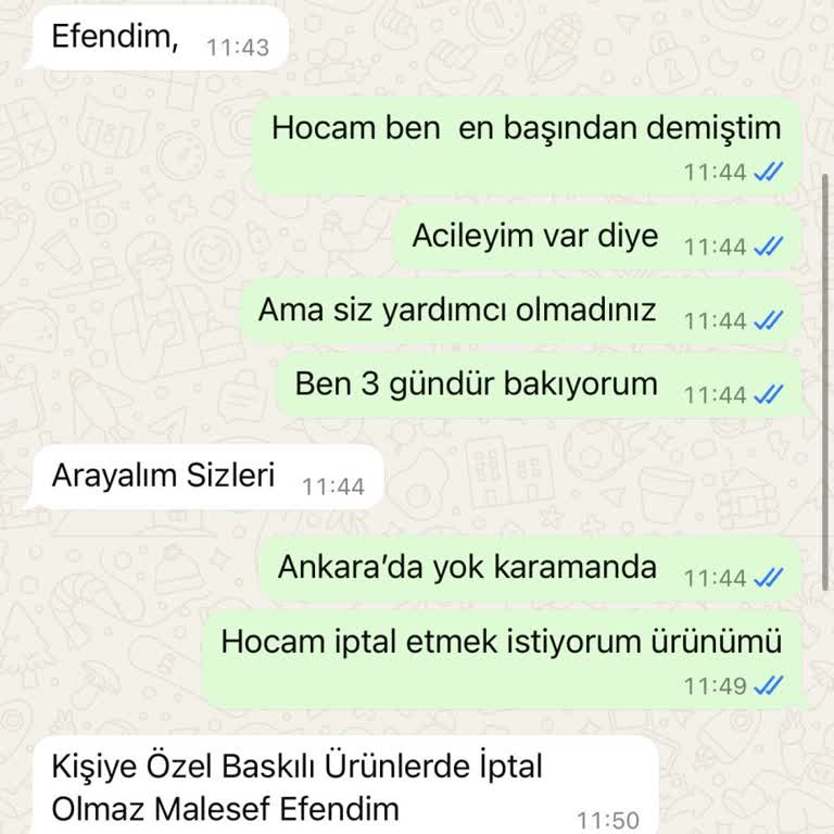 Düğün Davetiyesi Siparişim Zamanında Teslim Edilmedi, Mağduriyet Yaşıyorum