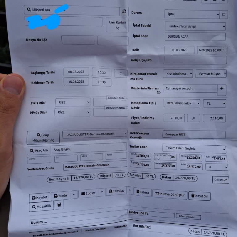 Araç Teslim Edilmedi, Ücret İadesi Yapılmadı!