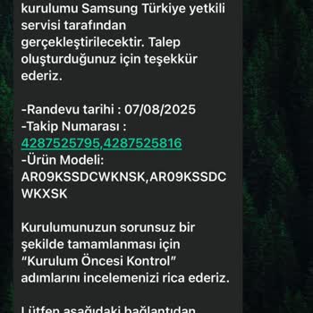 Samsung Klima Kurulumu İçin Randevu Gecikmesi Ve İletişim Sorunu
