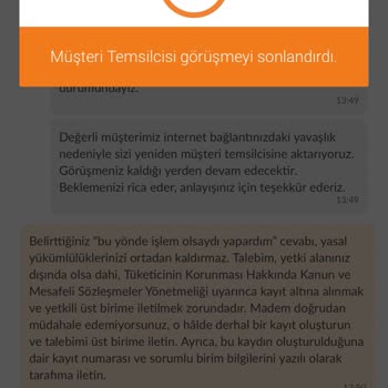 Müşteri Temsilcilerinin Görüşmeyi Sonlandırması Ve Haksız Tahsilat Şikayeti