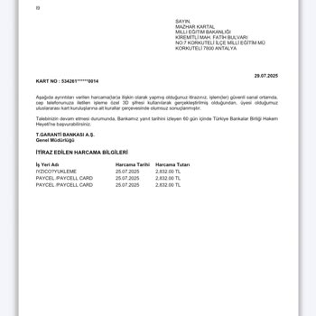 Garanti Bankası'nda Bilgilerimin Kötü Niyetli Kişilere Aktarılması Ve Hesabımdan Para Çekilmesi