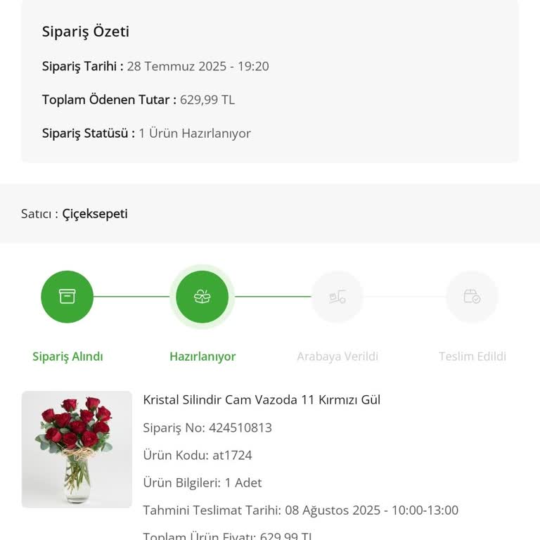 Çiçek Sepeti Siparişim Teslim Edilmedi, Müşteri Hizmetlerine Ulaşamıyorum