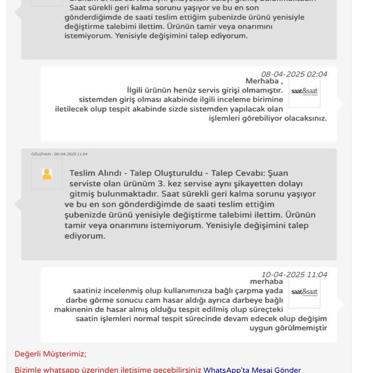 Armani Saatim Sürekli Arızalanıyor, Teknik Servisten Çözüm Alamıyorum