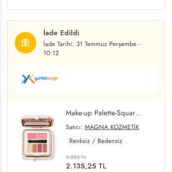 Boyner Siparişimde Eksik Makyaj Paletleri Ve Çözümsüz Müşteri Hizmetleri