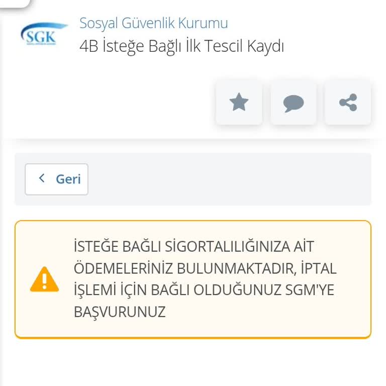 4B İsteğe Bağlı Sigorta İptal Edilemiyor
